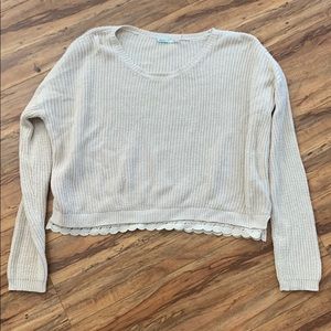 kimchi blue sweater w/ lace trim